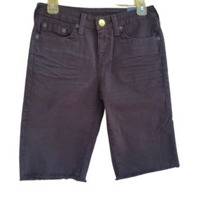 NWT True Religion Boys' Geno Frayed Denim Jean Short Sz 14